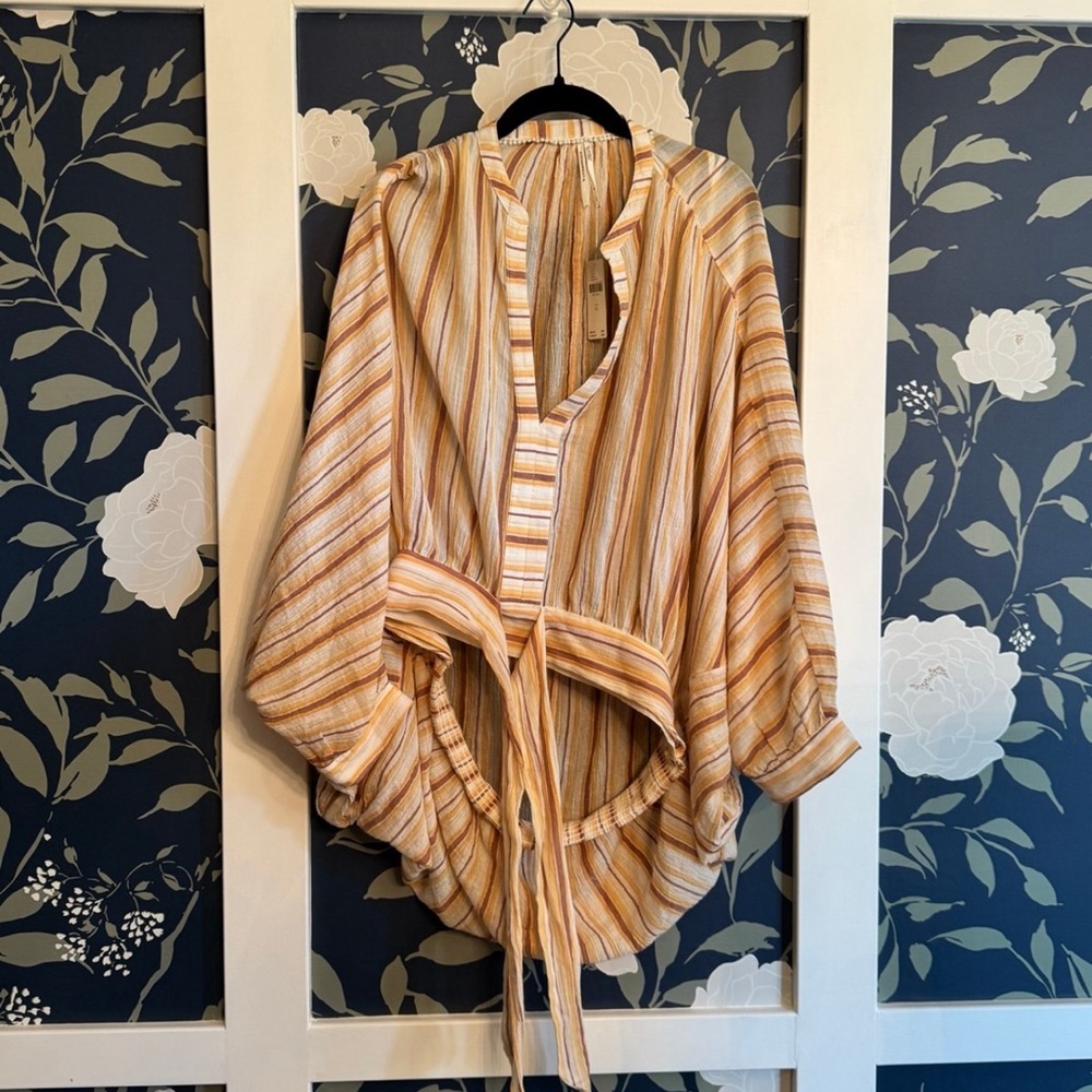Anthropologie Tie Front Blouse